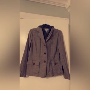 Lightweight Layered Plaid Jacket Blazer